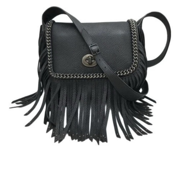 Coach Handbags - Black Fringe Crossbody Bag